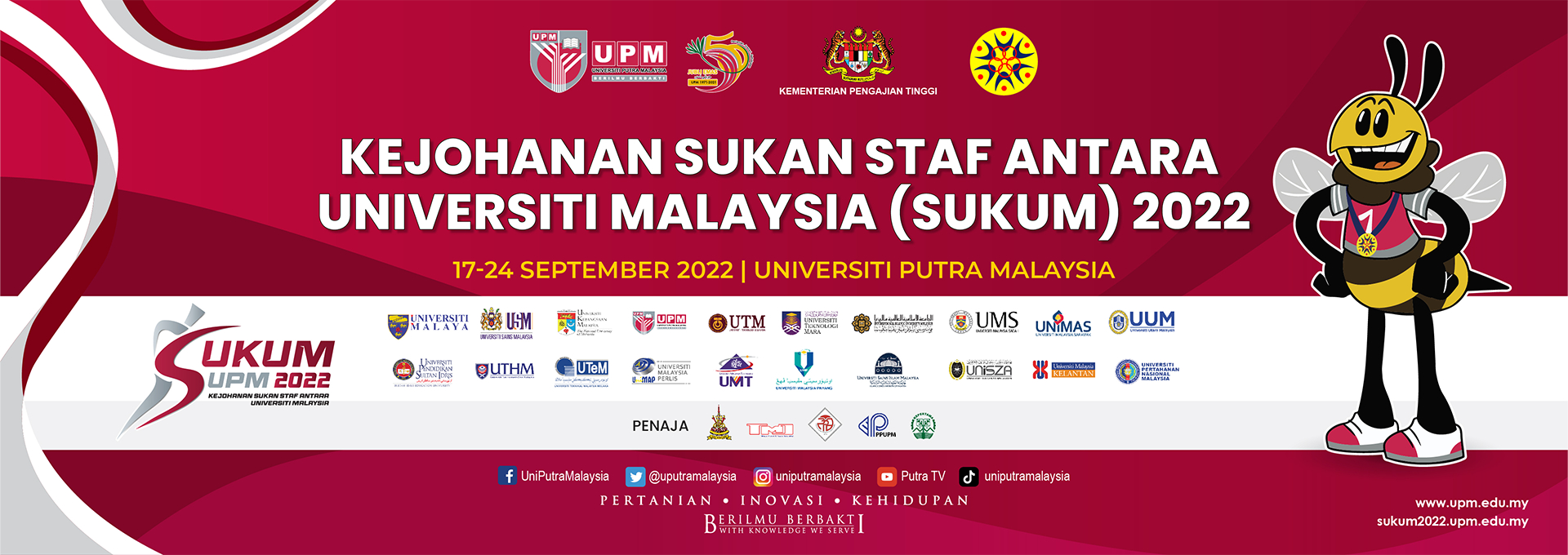 KEJOHANAN SUKAN STAF ANATARA UNIVERSITI MALAYSIA (SUKUM) 2022